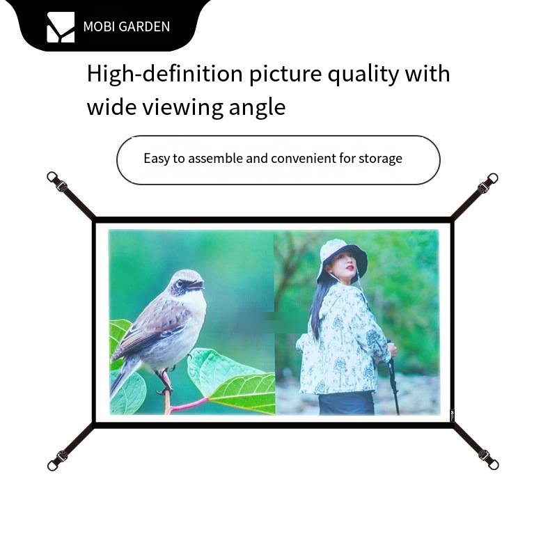 Projector Screen 100 Inch - Outdoor camping 100-inch mobile screen portable