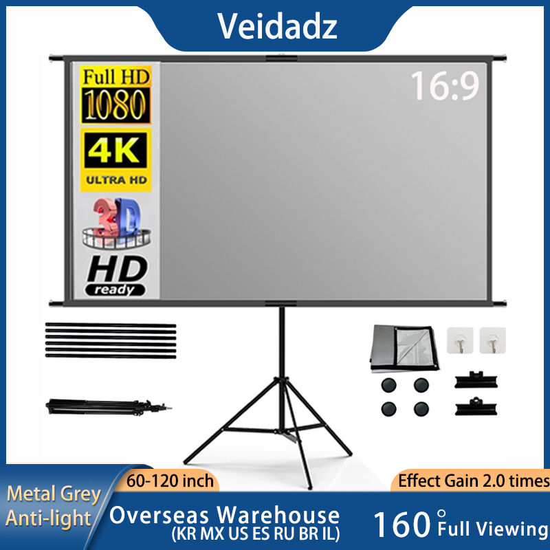 VEIDADZ Projector Screen With  - Projector Screen 100 Inch ulasan dan harga