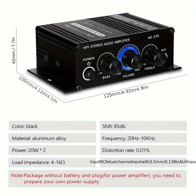 AK-270 HIFI Amplifier Channel  - Home Cinema Amplifier ulasan dan harga