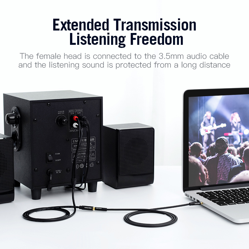 Vention Jack 3.5mm Female to 2 - Home Cinema Amplifier ulasan dan harga