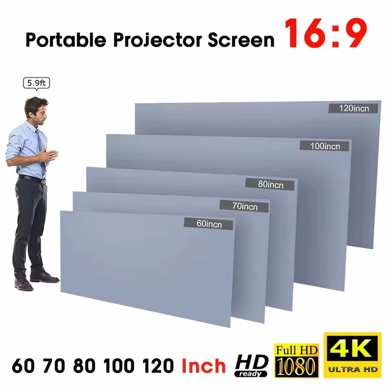 Anti-Light Portable Projector  - Projector Screen 100 Inch ulasan dan harga