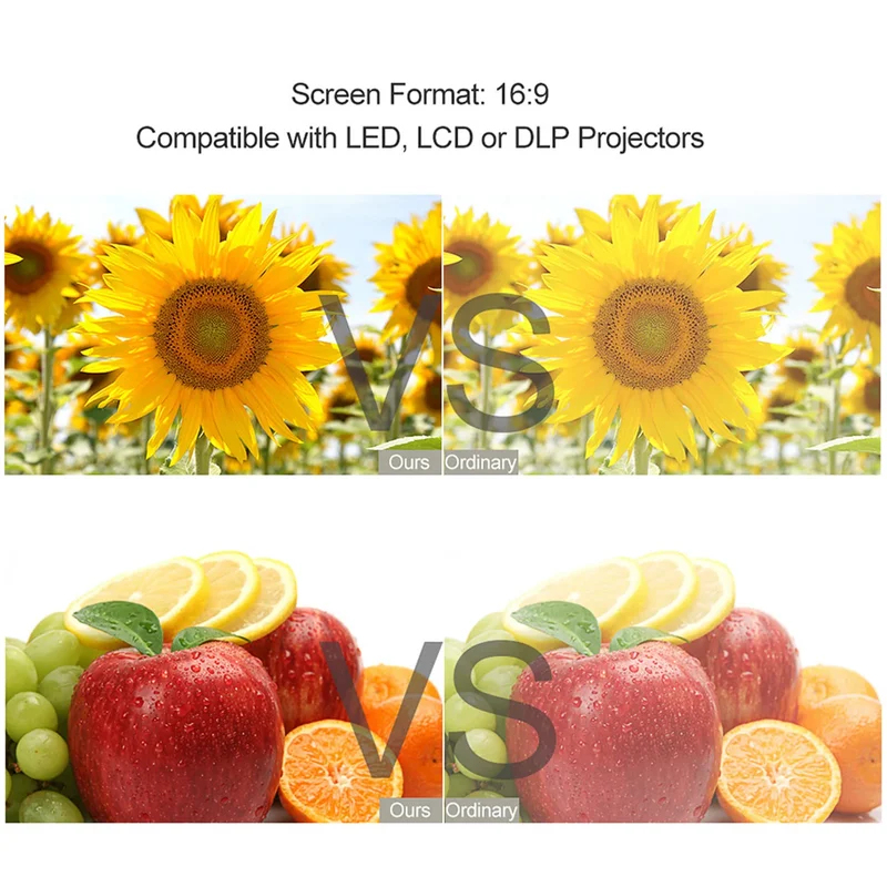 Anti-Light Portable Projector  - Projector Screen 100 Inch ulasan dan harga
