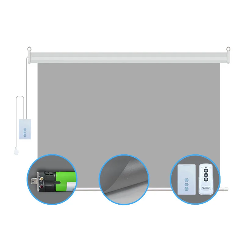 Motorized Electric Rear Projec - Projector Screen 100 Inch ulasan dan harga