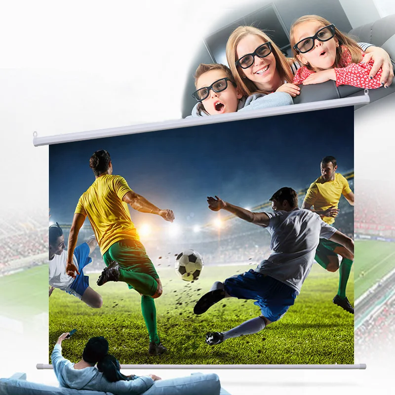 Motorized Electric Rear Projec - Projector Screen 100 Inch ulasan dan harga
