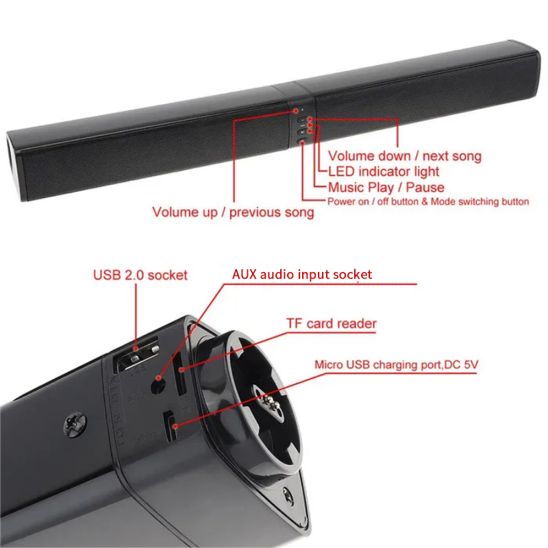 Powerful Soundbar Sound Radio  - Home Cinema Pc ulasan dan harga