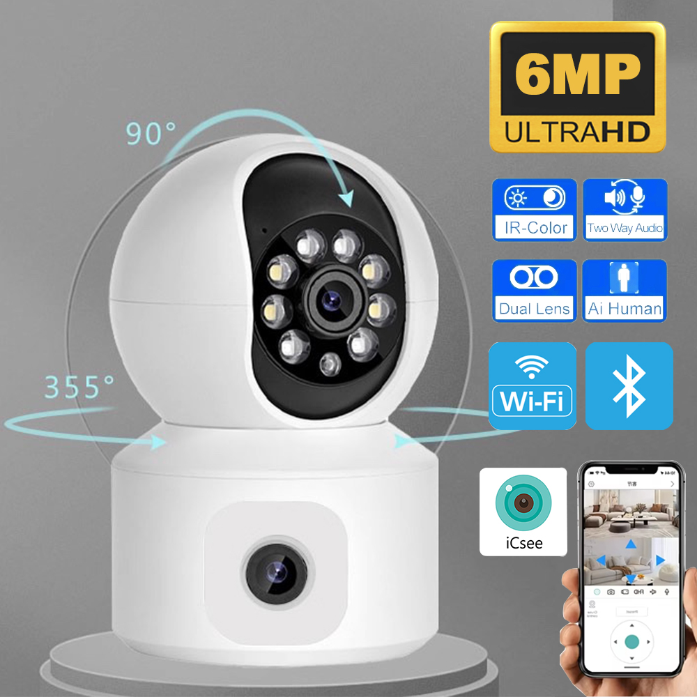 6MP ICSEE WiFi IP Camera Dual  - Home Cinema Sony ulasan dan harga
