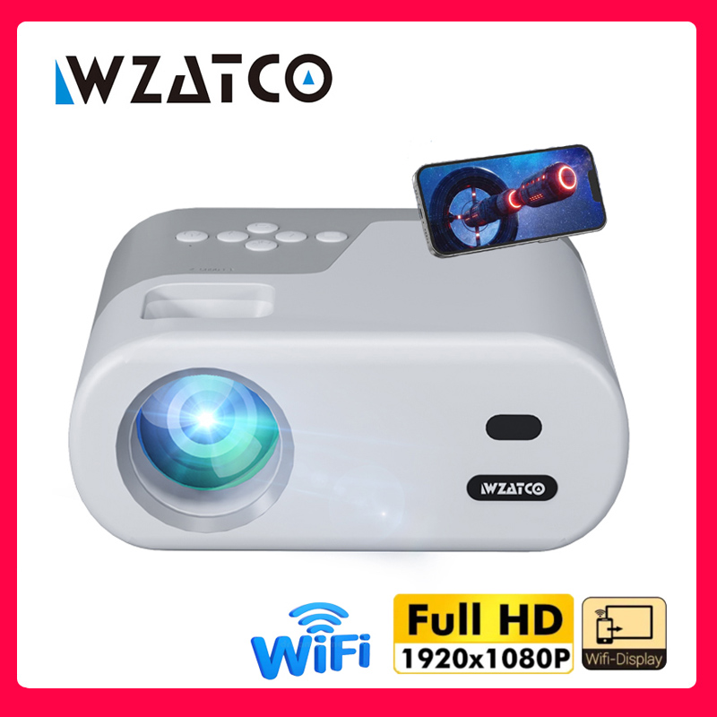 WZATCO DP02W Mini Projectors W - Projector Screen 100 Inch ulasan dan harga