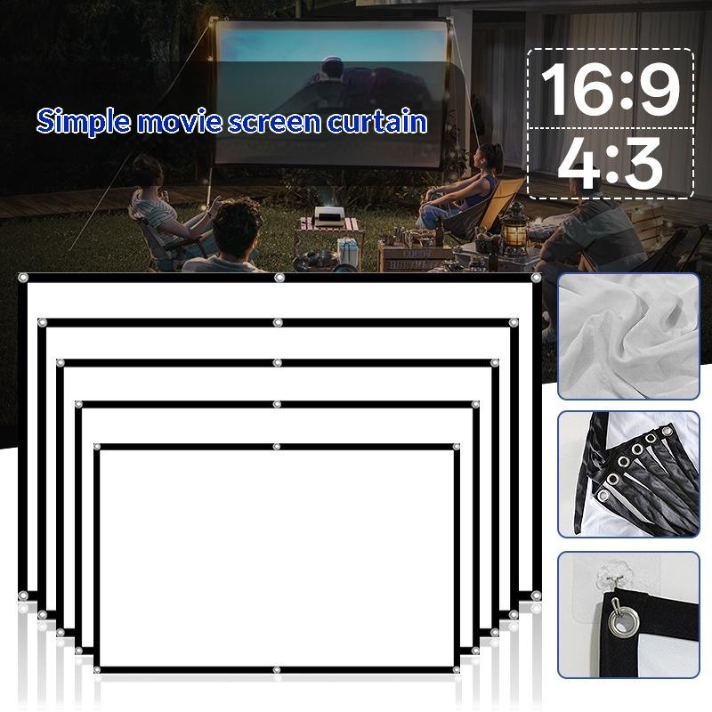 1Pc Curtain Anti-Light 60/72/8 - Projector Screen 100 Inch ulasan dan harga