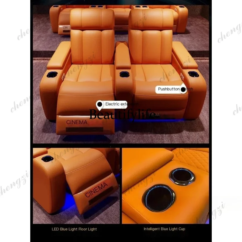 G153 Luxury Genuine Leather El - Home Cinema Usa ulasan dan harga