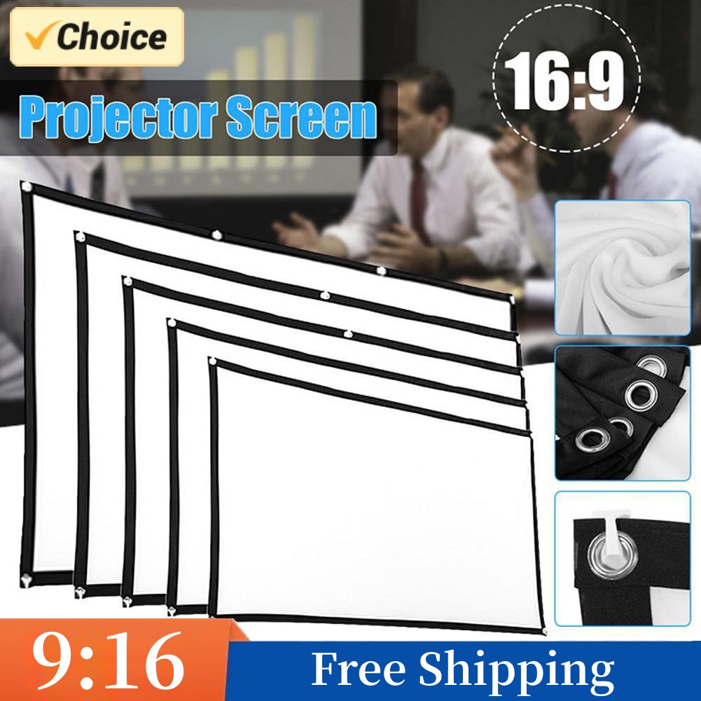 Portable Projector Screen Simp - Projector Screen 100 Inch ulasan dan harga