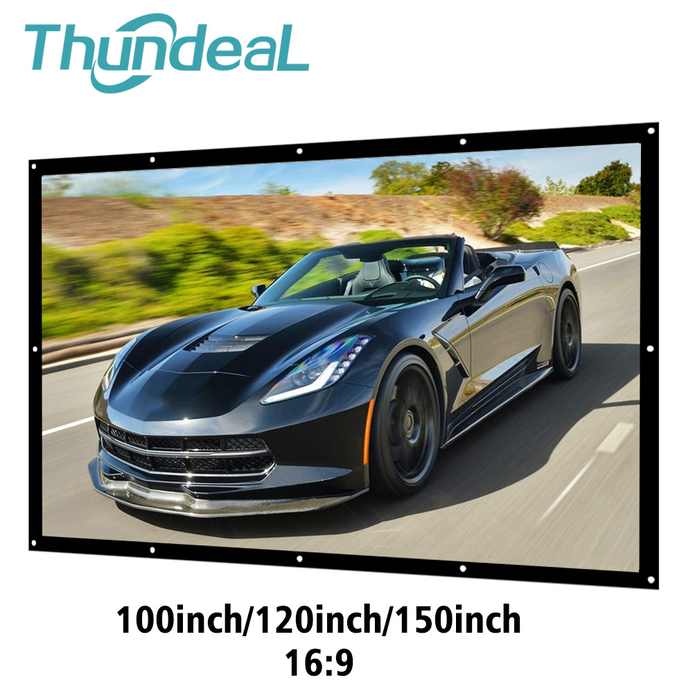 ThundeaL 16:9 100 120 150 Inch - Projector Screen 100 Inch ulasan dan harga