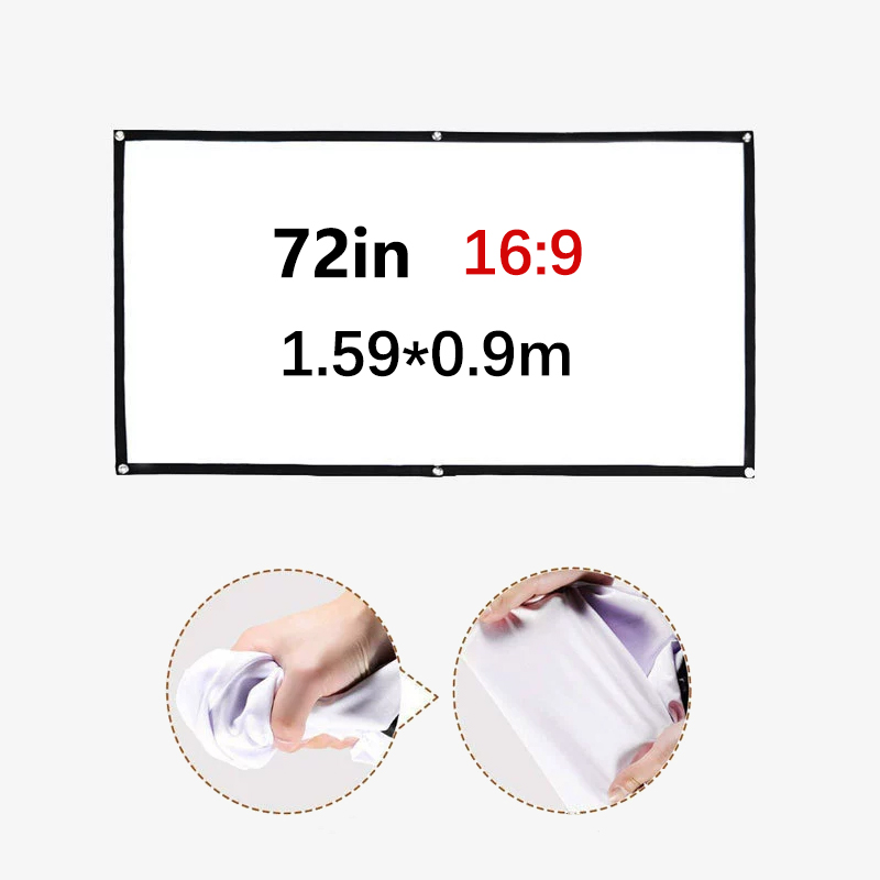 Portable Projector Screen 60/7 - Projector Screen 100 Inch ulasan dan harga