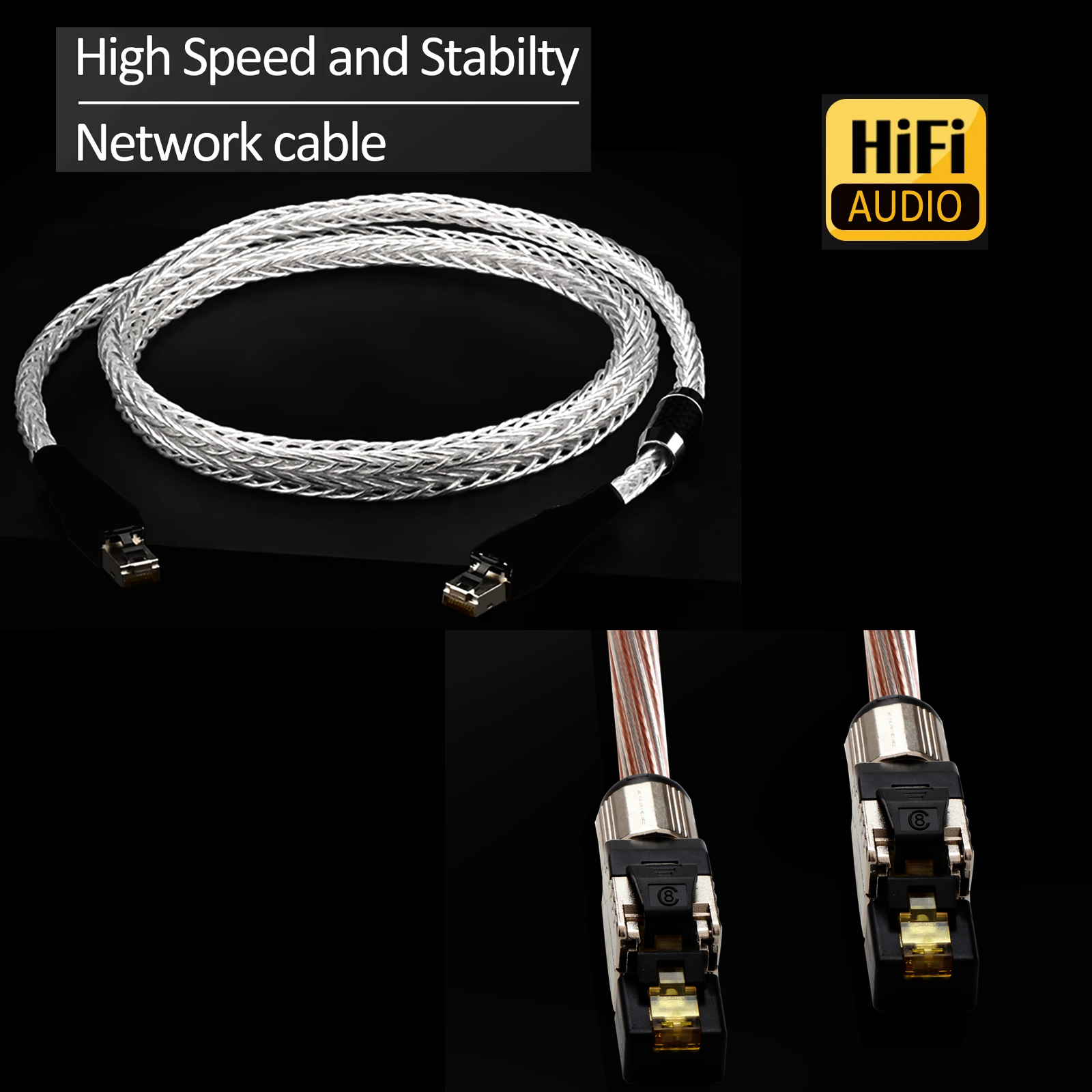 Cat8 Ethernet Cable OCC Silver - Home Cinema Pc ulasan dan harga