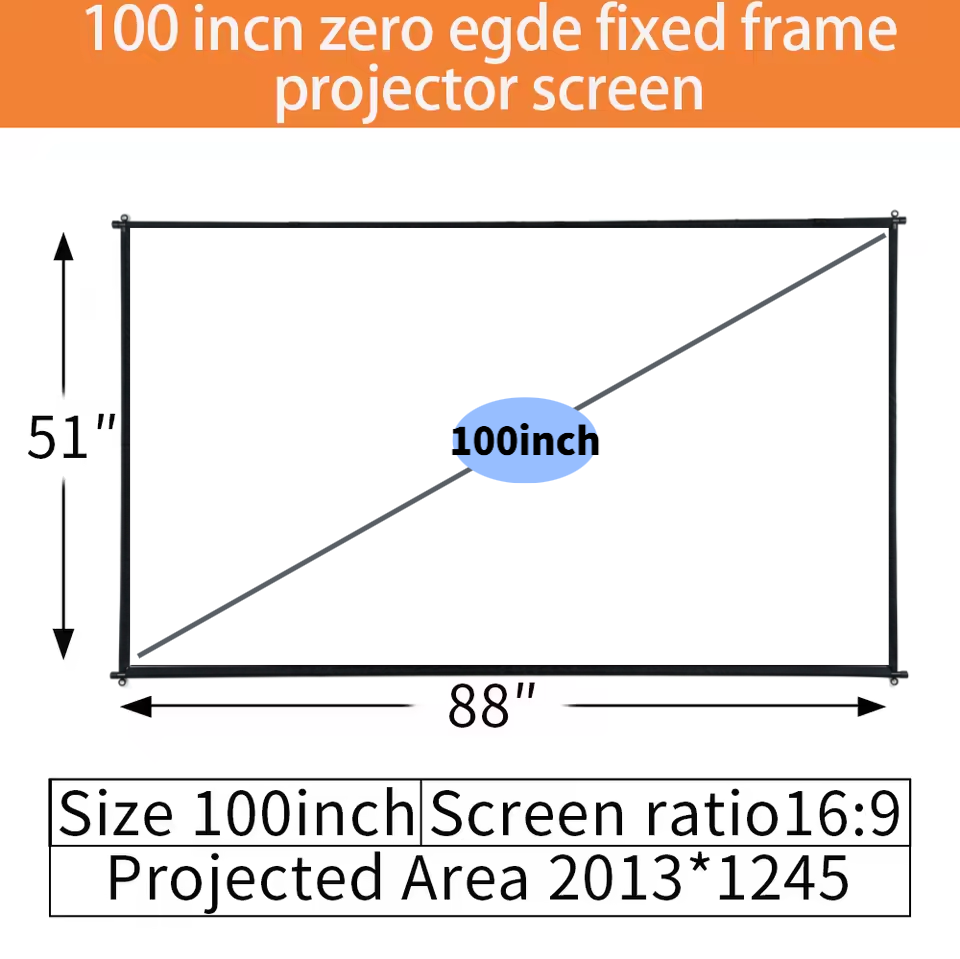 XIAOHUI 100/120 inch ALR Proje - Projector Screen 100 Inch ulasan dan harga