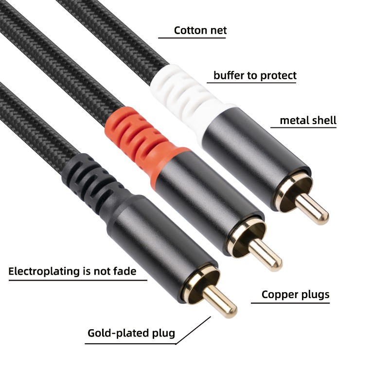 1/2/3M 1 RCA Male To 2 RCA Mal - Home Cinema Amplifier ulasan dan harga