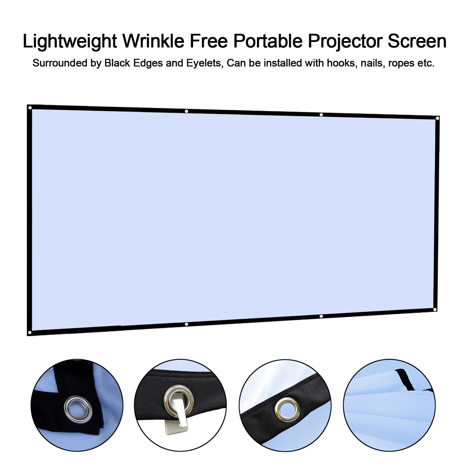 60 72 100 120 150 Inch 16:9 Po - Projector Screen 100 Inch ulasan dan harga