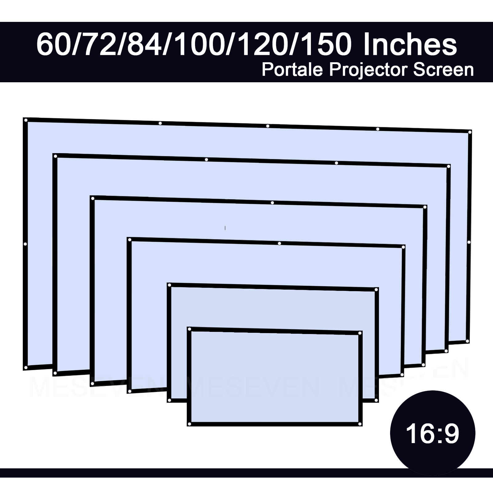 60 72 100 120 150 Inch 16:9 Po - Projector Screen 100 Inch ulasan dan harga