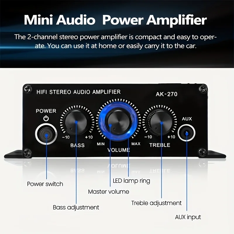 AK-270 400W Mini Power Amplifi - Home Cinema Amplifier ulasan dan harga