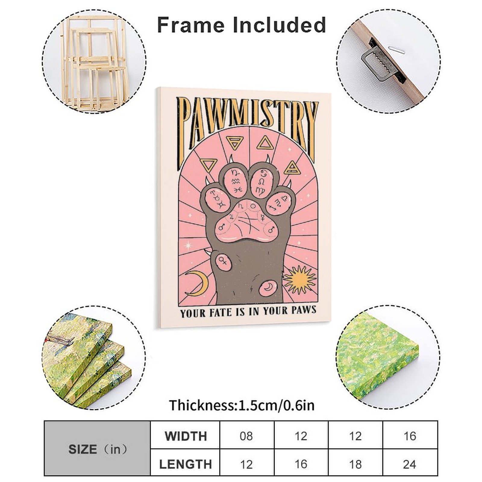 Pawmistry Canvas Painting Post - Home Cinema Usa ulasan dan harga