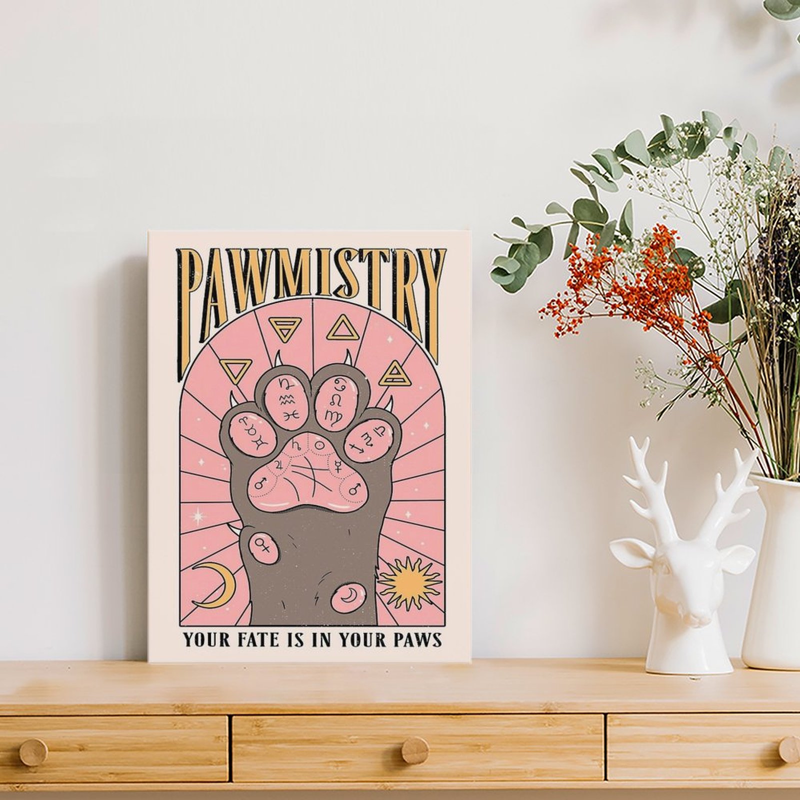 Pawmistry Canvas Painting Post - Home Cinema Usa ulasan dan harga