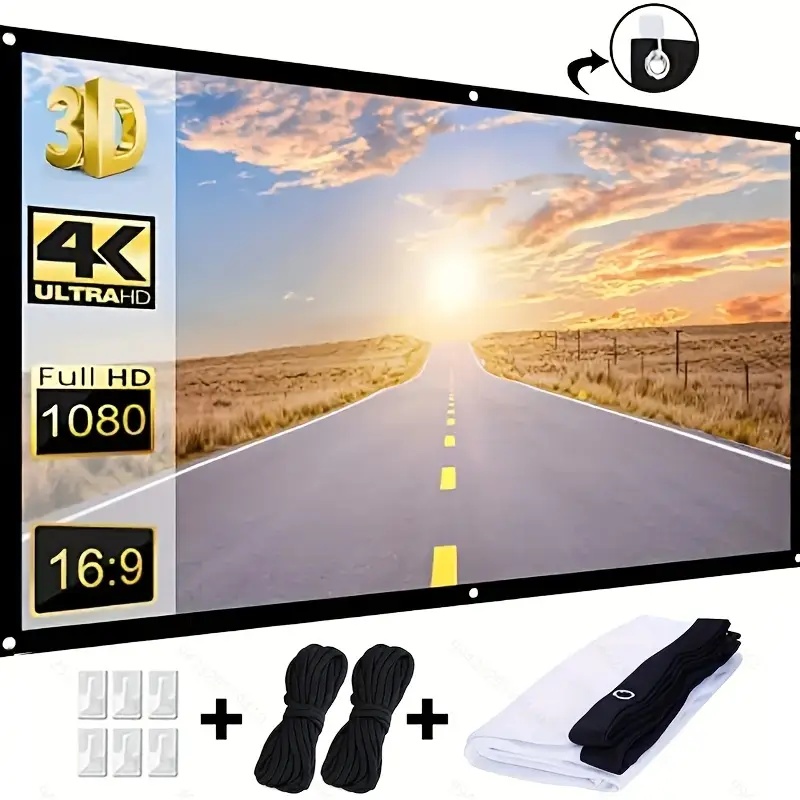 Projector Screen 16:9 Indoor/O - Projector Screen 100 Inch ulasan dan harga