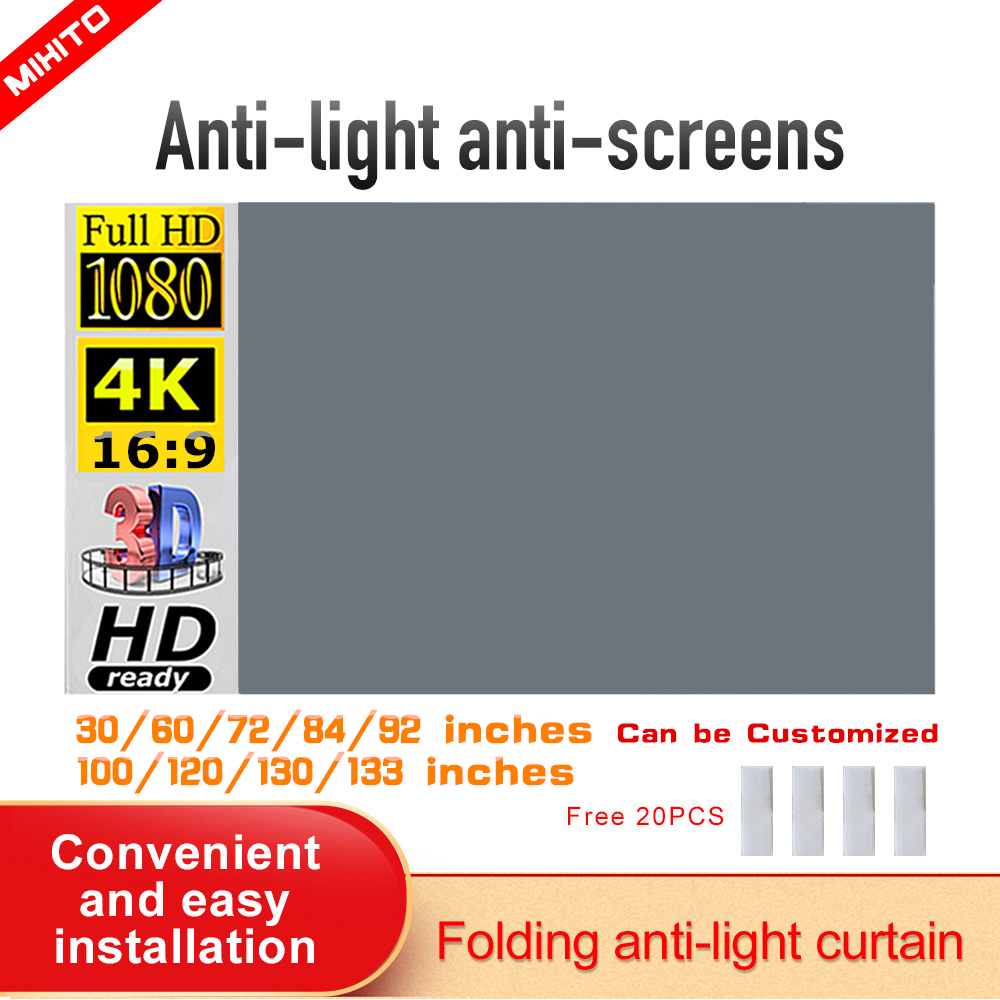 MIXITO Projector Screen Simple - Projector Screen 100 Inch ulasan dan harga
